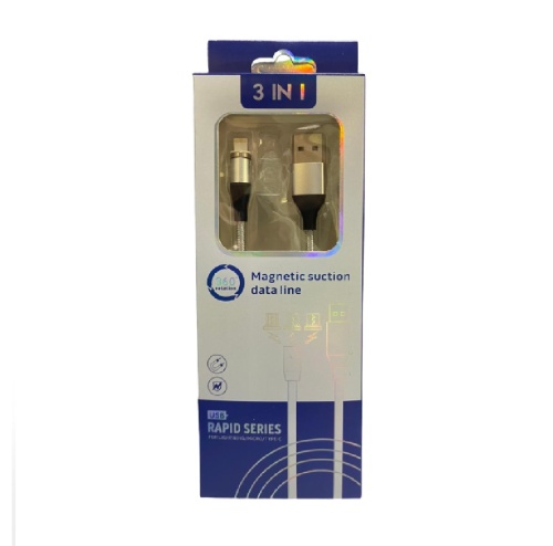 Кабель Lightning - USB "MAGNETIC" 2,4А длина 1м (серебро) * купить оптом
