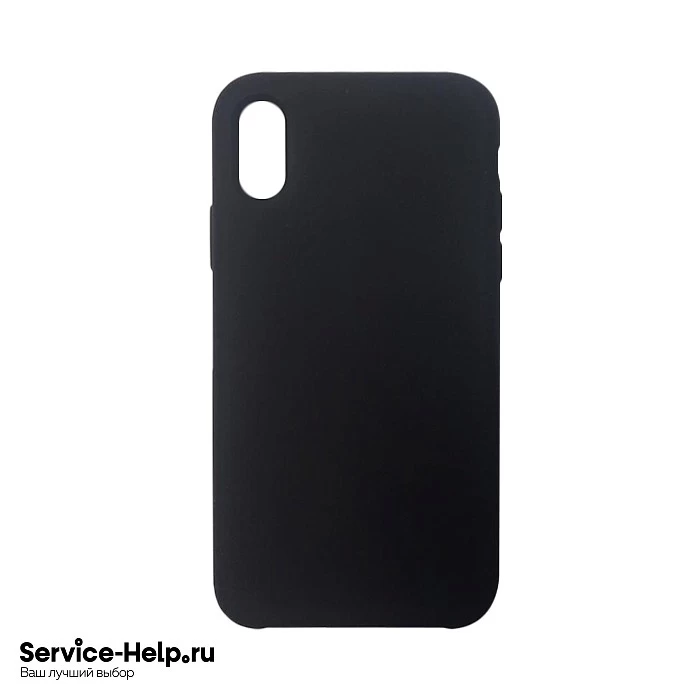 Чехол Silicone Case для iPhone X / XS (чёрный) без логотипа №18 COPY AAA+ купить оптом