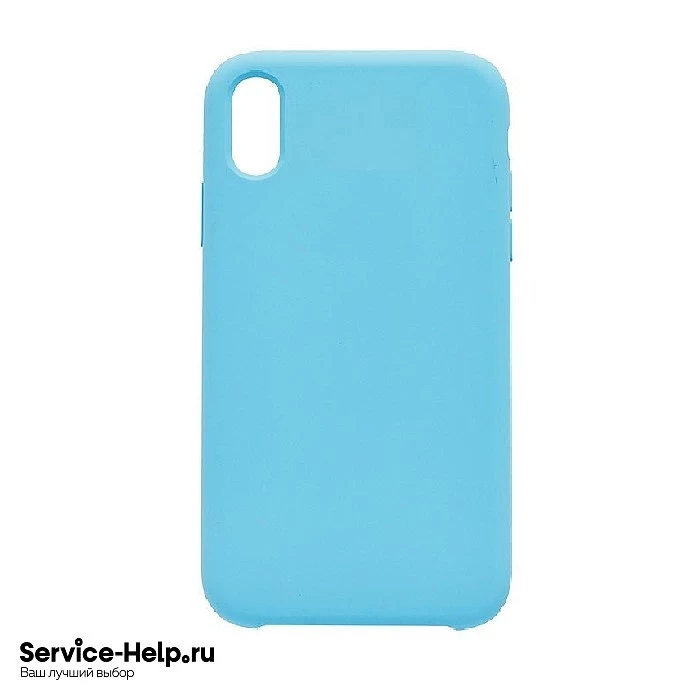 Чехол Silicone Case для iPhone X / XS (голубой) без логотипа №16 COPY AAA+* купить оптом рис 1