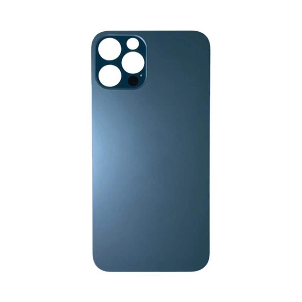 Задняя крышка для iPhone 12 PRO MAX (синий) (ув. вырез камеры) + (СЕ) + логотип ORIG Завод купить оптом