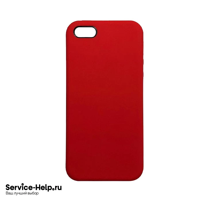 Чехол Silicone Case для iPhone 5 /5S /SE (красный) без логотипа №14 COPY AAA+* купить оптом рис 2