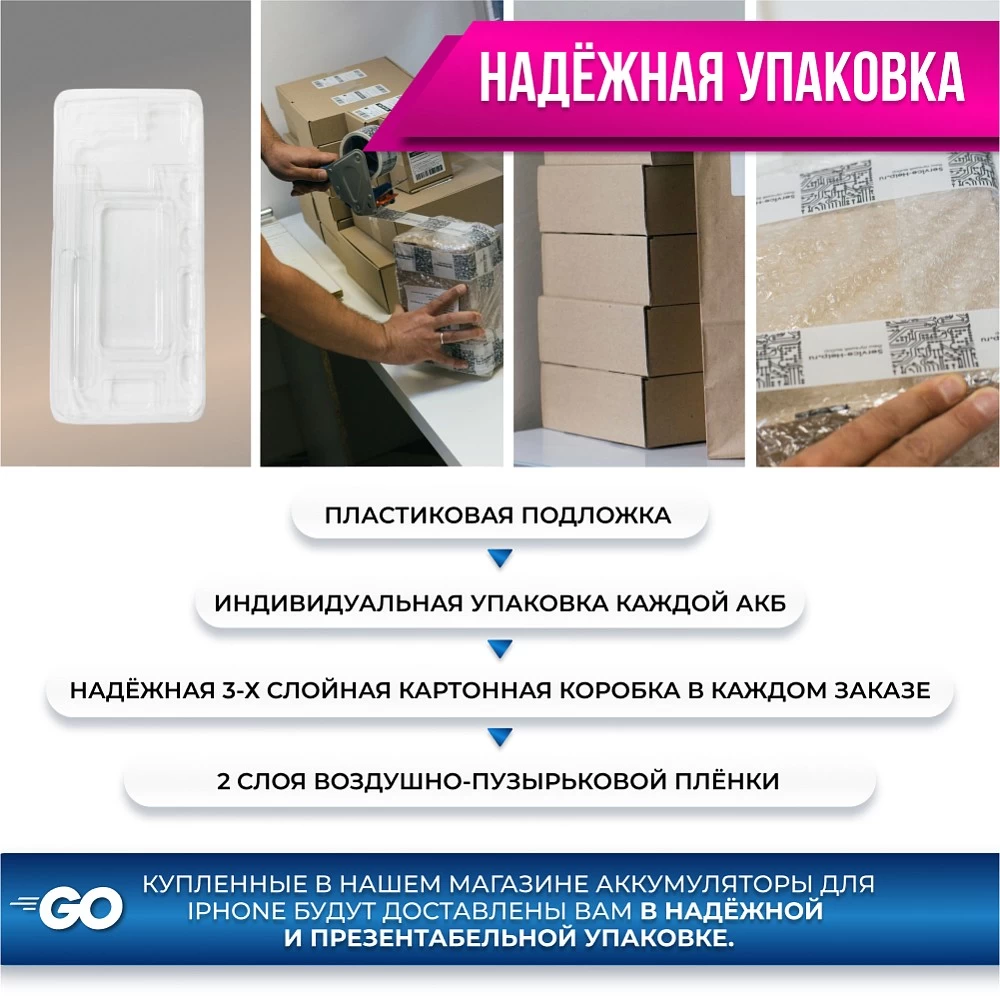 Аккумулятор для iPhone 12/12PRO с повышенной ёмкостью (3200 mAh) "HIB" Original купить оптом рис 2