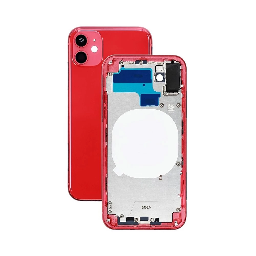 Корпус для iPhone 11 (красный) ORIG Завод (CE) + логотип купить оптом
