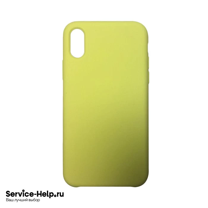 Чехол Silicone Case для iPhone X / XS (жёлтый неон) без логотипа №32 COPY AAA+* купить оптом рис 1