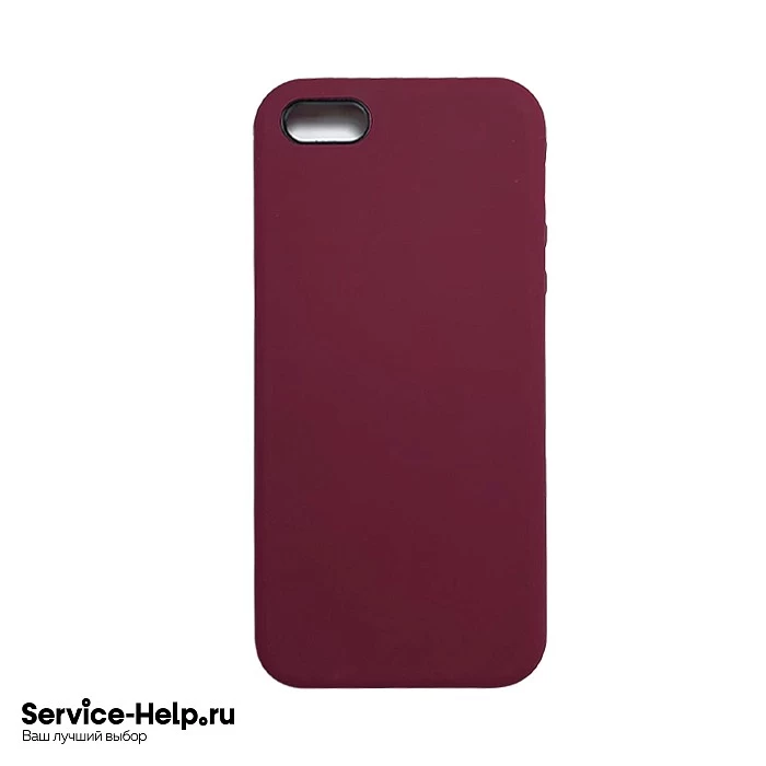 Чехол Silicone Case для iPhone 5 / 5S / SE (бордовый) без логотипа №52 COPY AAA+* купить оптом
