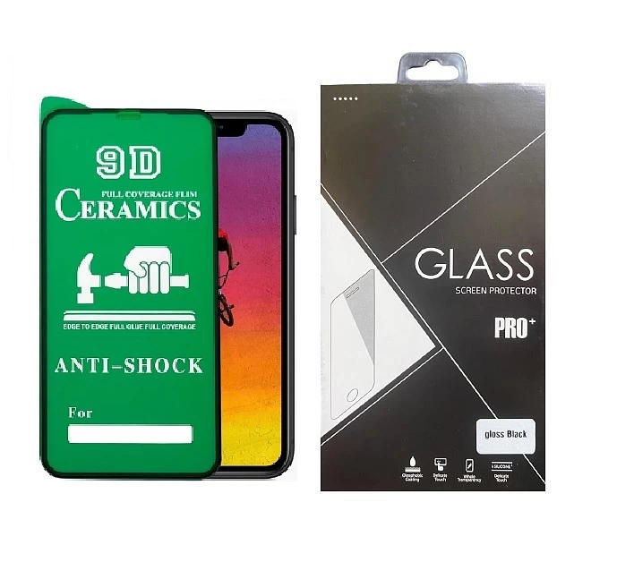 Защитная плёнка для iPhone X/XS/11 PRO (5.8) CERAMICS FILM (чёрный) (тех. пакет) купить оптом рис 2