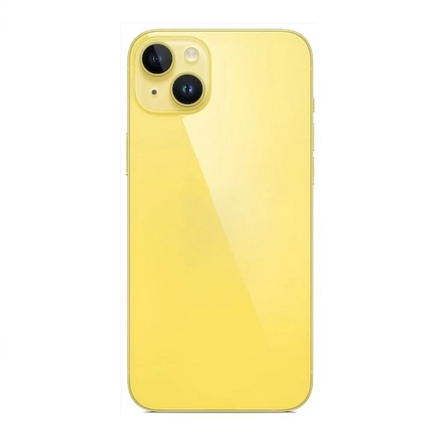Задняя крышка для iPhone 14 Plus (жёлтый) (ув. вырез камеры) + (СЕ) + логотип ORIG Завод купить оптом