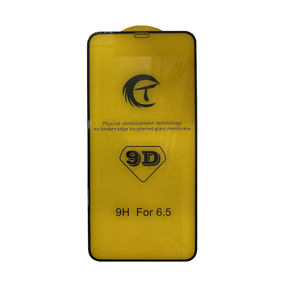 Стекло защитное 9D для iPhone XR/11 (6.1) (чёрный) купить оптом