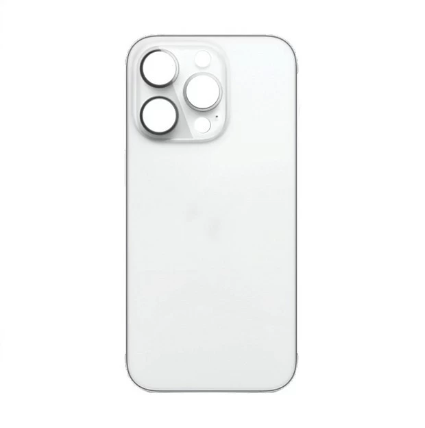 Задняя крышка для iPhone 14 Pro (белый) (ув. вырез камеры) + (СЕ) + логотип ORIG Завод купить оптом