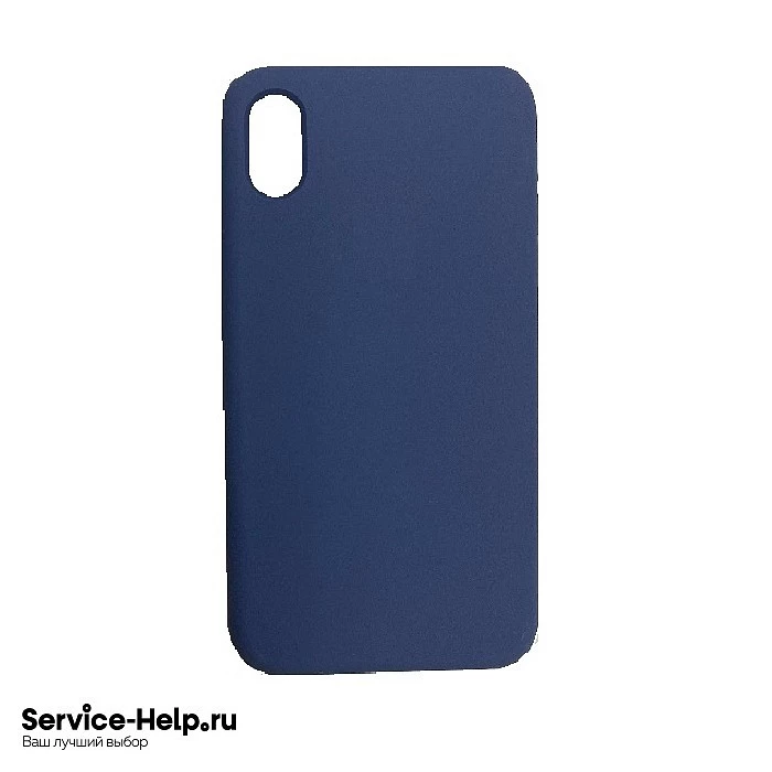 Чехол Silicone Case для iPhone X / XS (синяя сталь) №57 COPY AAA+ купить оптом рис 1