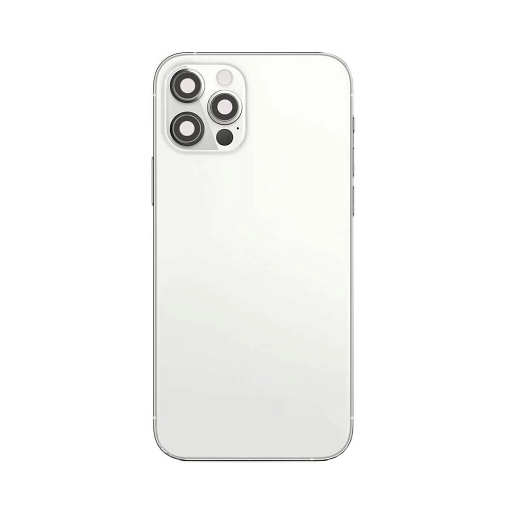 Корпус для iPhone 12 PRO MAX (белый) (отходит ободок нижней камеры) ORIG Завод (CE) + логотип купить оптом