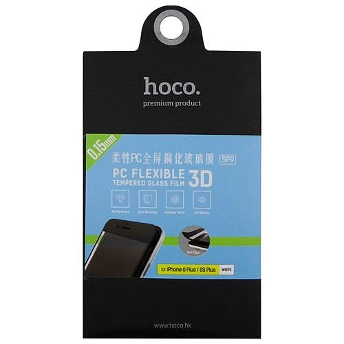 Стекло защитное для iPhone 6 Plus/6S Plus закалённое полноэкранное 0,15мм 3D (белый) Hoco* купить оптом