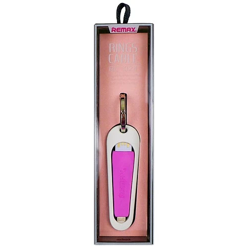 Кабель для iPhone lightning - USB Брелок "Remax" (RC-024) (розовый) * купить оптом
