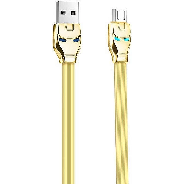 Кабель Micro USB - USB (U14) Hoco Steel man Charging длина 1,2м (gold)* купить оптом рис 4