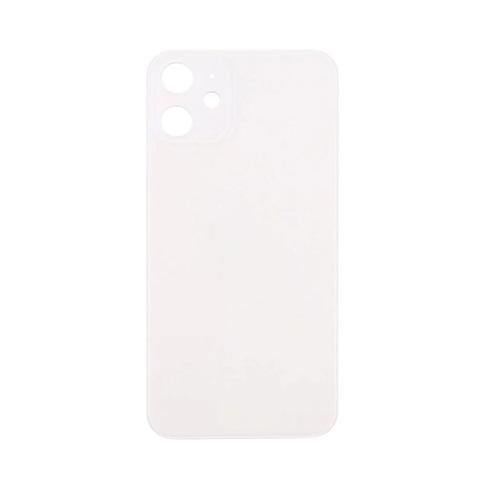 Задняя крышка для iPhone 12 (белый) (ув. вырез камеры) + (СЕ) + логотип ORIG Завод купить оптом