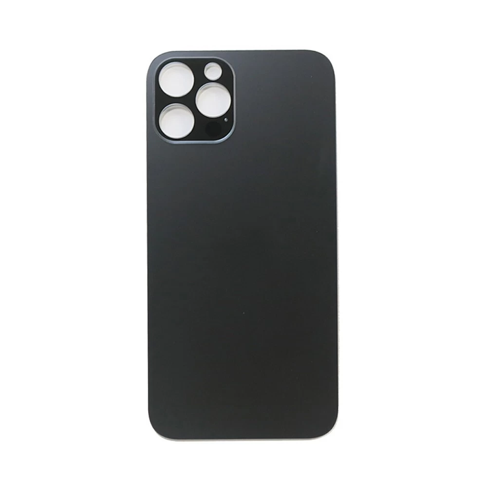 Задняя крышка для iPhone 12 PRO (чёрный) (ув. вырез камеры) + (СЕ) + логотип ORIG Завод купить оптом