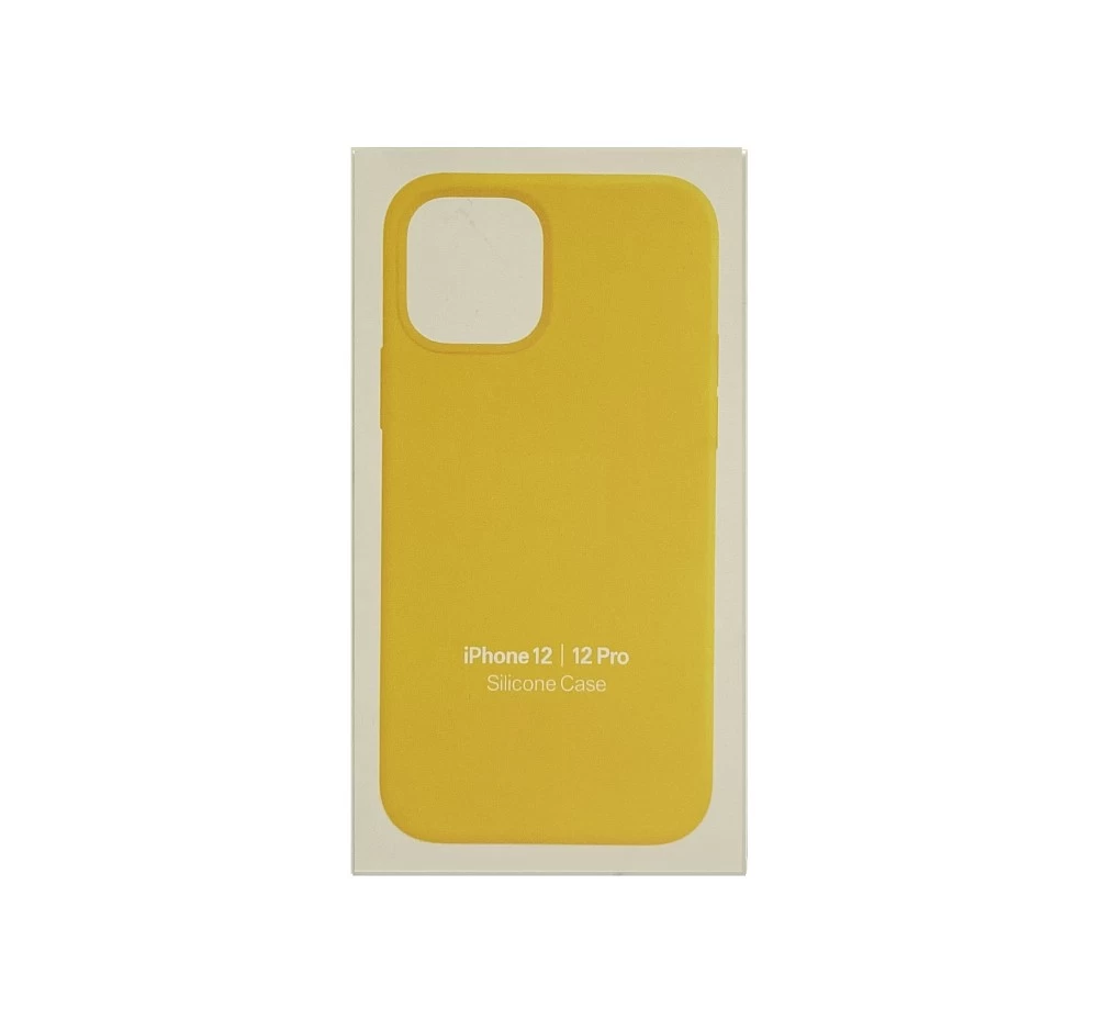 Чехол Silicone Case для iPhone 12 / 12 PRO (с анимацией) (жёлтый) №9 ORIG Завод* купить оптом рис 1