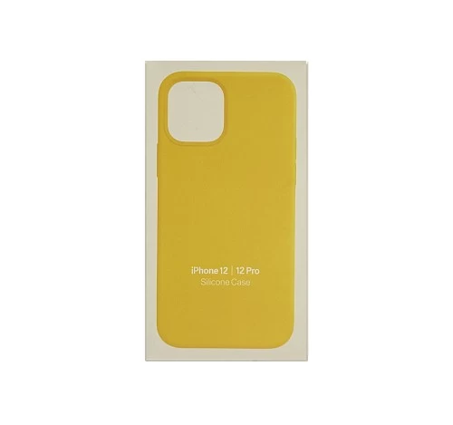 Чехол Silicone Case для iPhone 12 / 12 PRO (с анимацией) (жёлтый) №9 ORIG Завод* купить оптом рис 2