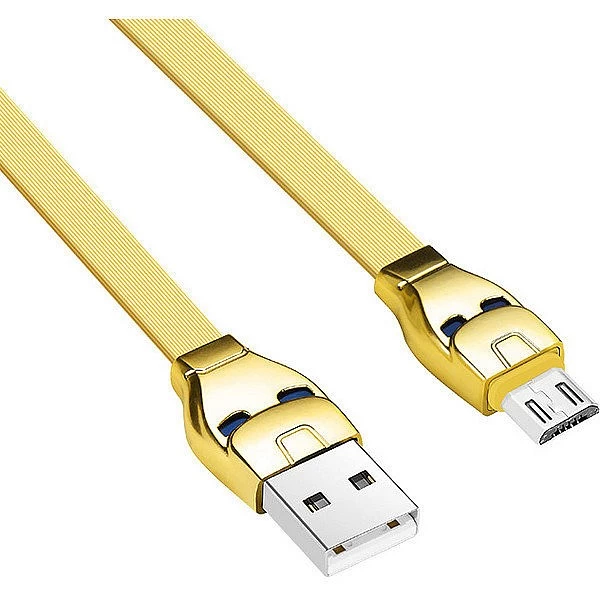 Кабель Micro USB - USB (U14) Hoco Steel man Charging длина 1,2м (gold)* купить оптом рис 3