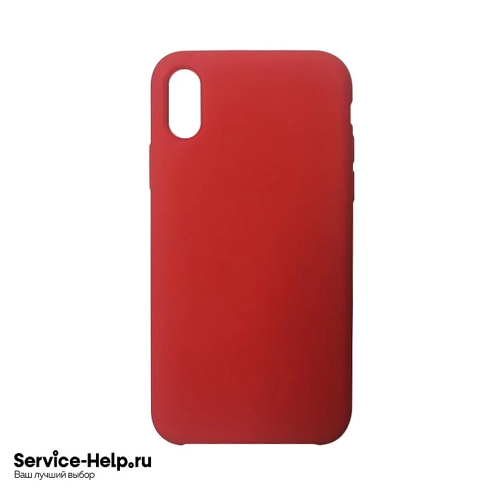 Чехол Silicone Case для iPhone X / XS (красный) без логотипа №14 COPY AAA+* купить оптом рис 1