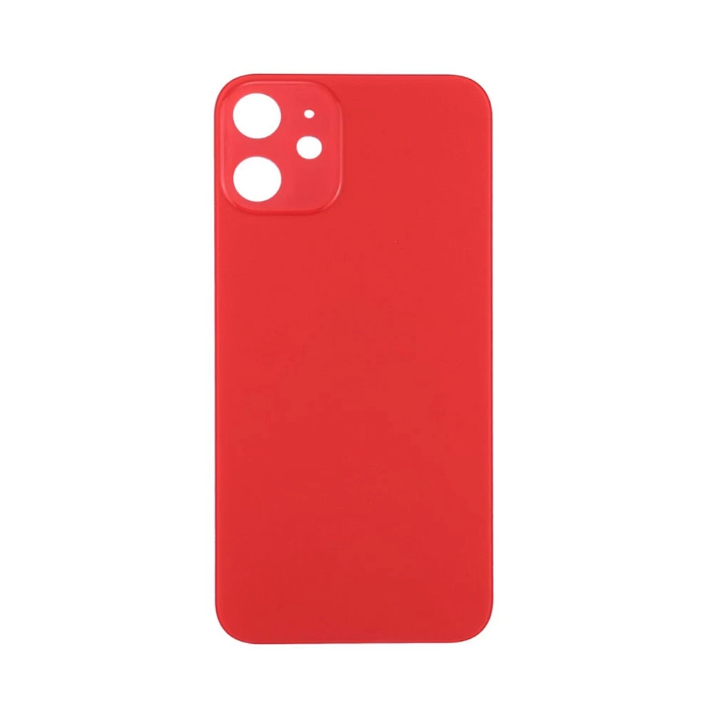Задняя крышка для iPhone 12 Mini (красный) (ув. вырез камеры) + (СЕ) + логотип ORIG Завод купить оптом