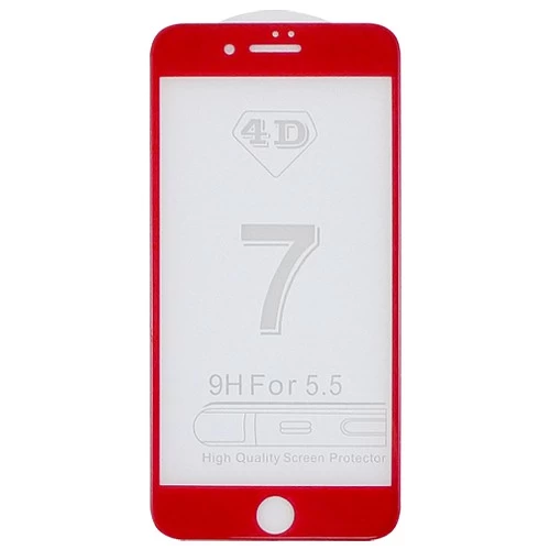 Стекло защитное 4D для iPhone 7 Plus/8 Plus (красный) * купить оптом рис 2