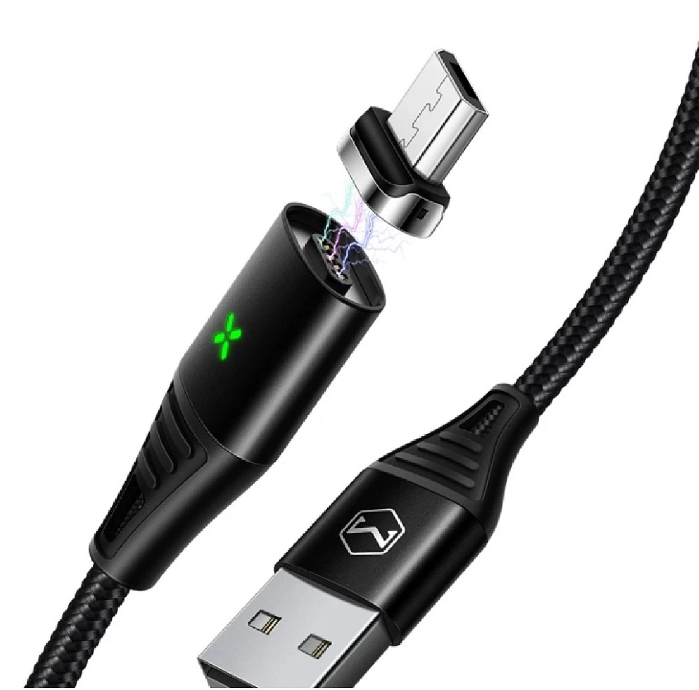 Кабель Micro USB - USB (CA-6520) "MAGNETIC" 4А длина 1,2м (чёрный) * купить оптом рис 6