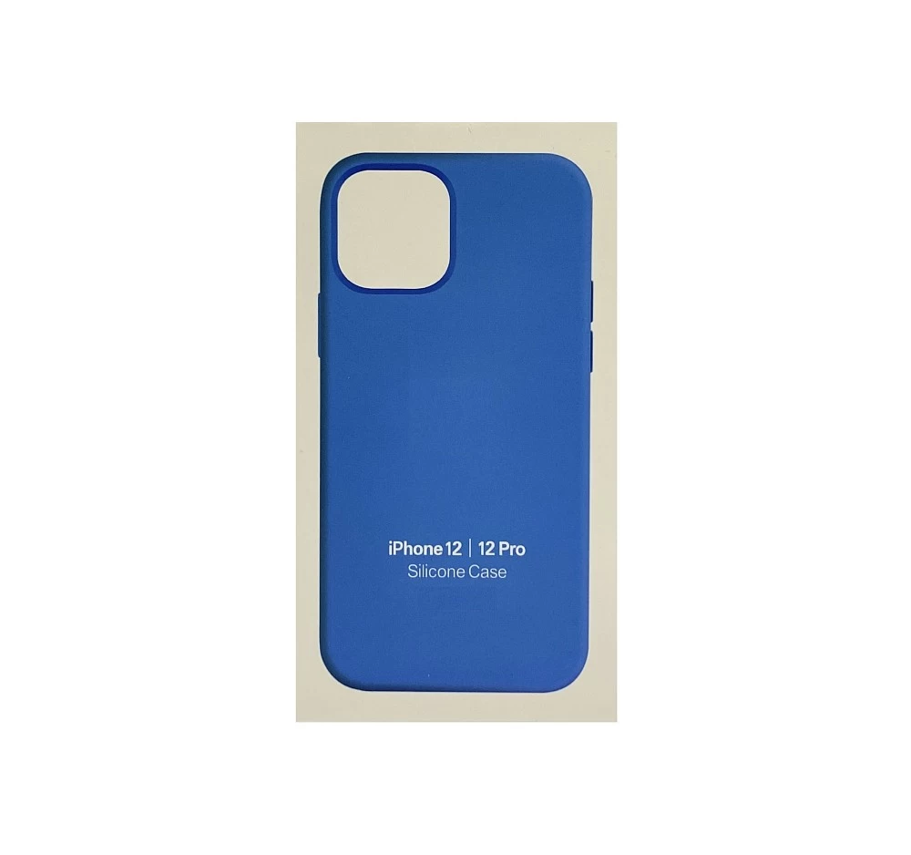 Чехол Silicone Case для iPhone 12 / 12 PRO (с анимацией) (голубой) №4 ORIG Завод* купить оптом рис 1
