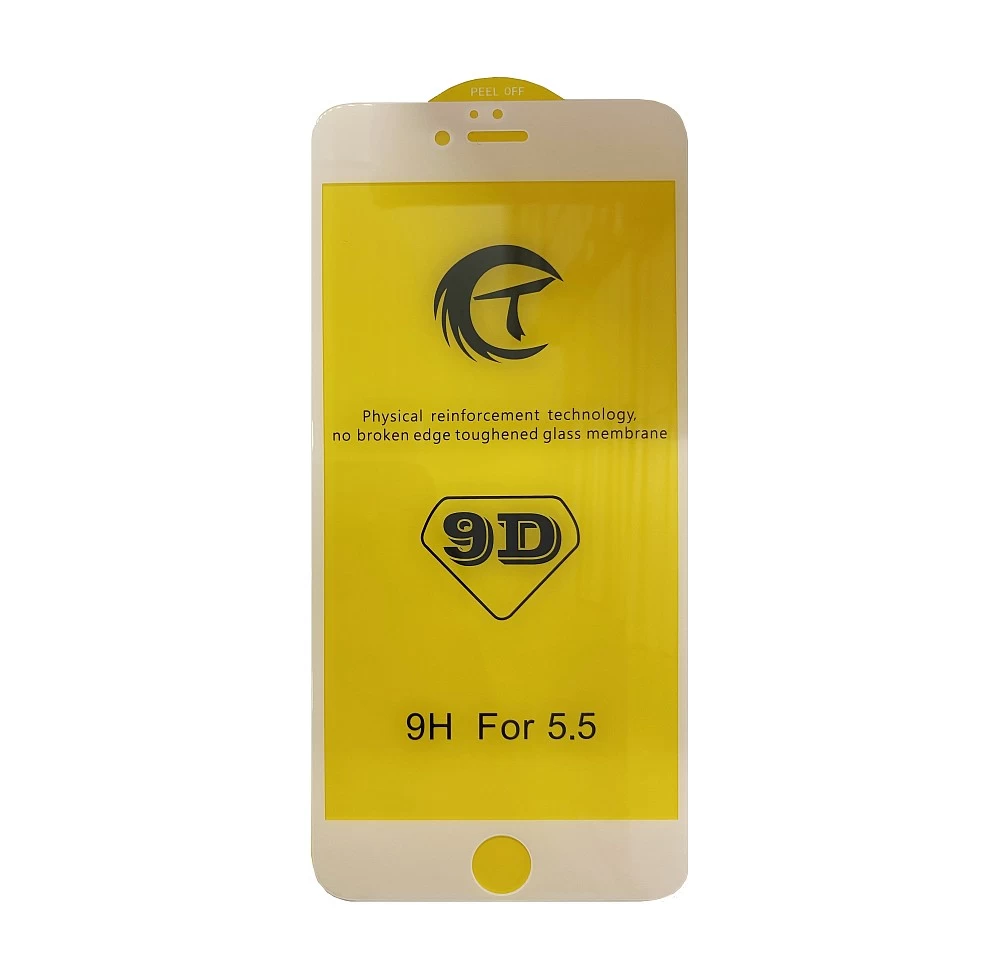 Стекло защитное 9D для iPhone 7 Plus/8 Plus (белый) купить оптом рис 1