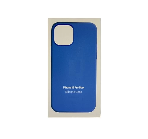 Чехол Silicone Case для iPhone 12 PRO MAX (с анимацией) (голубой) №4 ORIG Завод* купить оптом