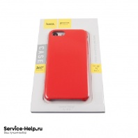 Чехол Silicone Case для iPhone 7 Plus / 8 Plus (без логотипа) Hoco (красный) ORIG Завод* - Service-Help.ru