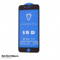 Стекло защитное 10D для iPhone 7 Plus/8 Plus (чёрный) - Service-Help.ru