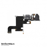 Нижний шлейф (разъём зарядки) для iPhone 6 (чёрный) COPY AAA+ - Service-Help.ru