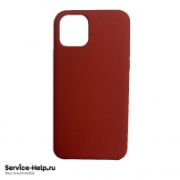 Чехол Silicone Case для iPhone 12 / 12 PRO (тёмно-красный) закрытый низ №33 COPY AAA+ - Service-Help.ru