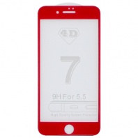 Стекло защитное 4D для iPhone 7 Plus/8 Plus (красный) * - Service-Help.ru