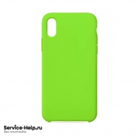 Чехол Silicone Case для iPhone X / XS (кислотный лайм) без логотипа №60 COPY AAA+* - Service-Help.ru