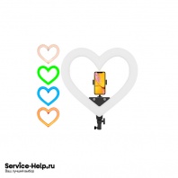Лампа кольцевая светодиодная "Multi Color 19 INCHES-RGB Heart" (чёрный) * - Service-Help.ru